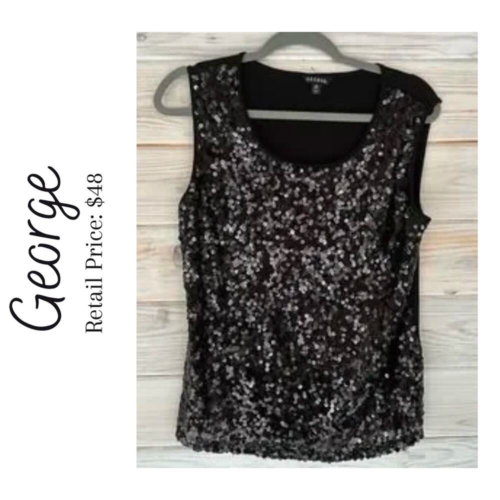 NWOT George All That Sparkes Sequin Tank